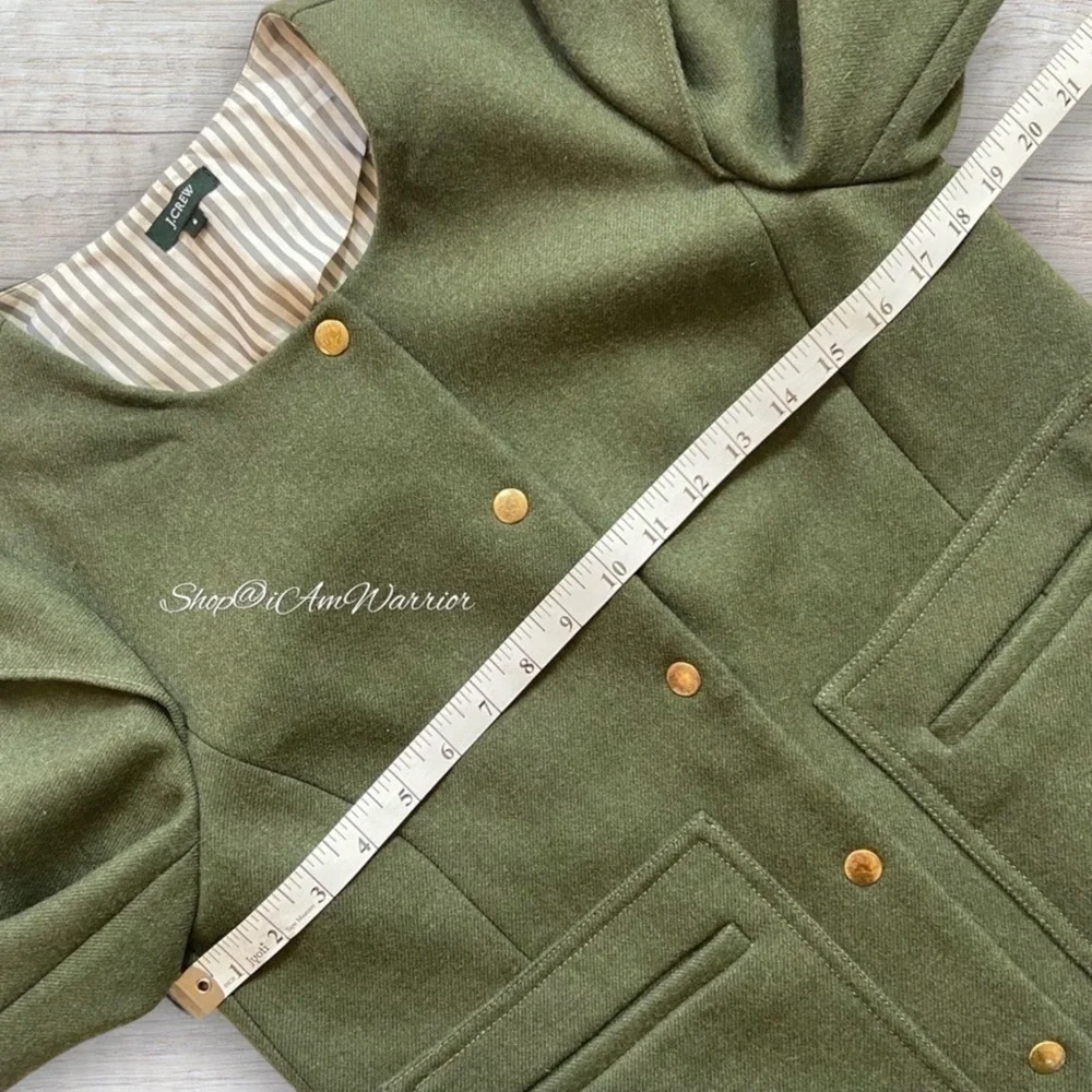 J.Crew RARE vintage olive wool snap front jacket *shop@iamwarrior